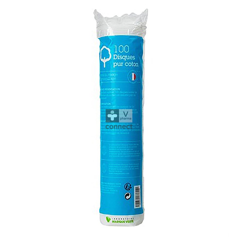 Marque Verte Disques Coton Sachet 100 Pièces