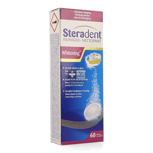 Steradent Blancheur 60 Comprimés