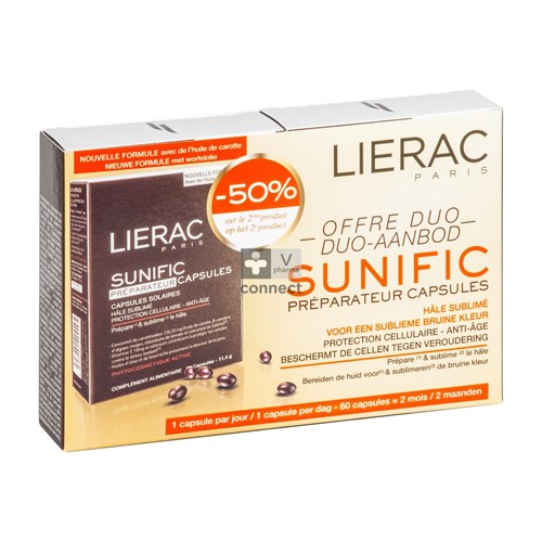 Lierac Sunific Voorbereiding Bruinen Duo Caps 2x30