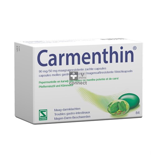 Carmenthin 90Mg/50Mg 84 Capsules Molles