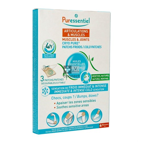 Puressent. Articulations Patch Cryo 3 Pièces