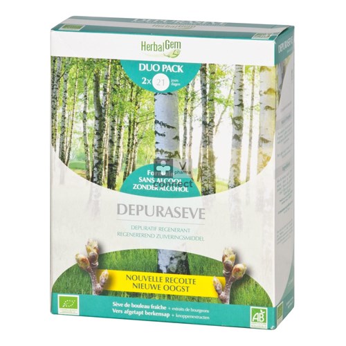 Herbalgem Depuraseve Bio Sans Alcool 2 x 250 ml Prix Promo