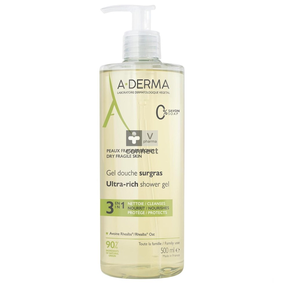 Aderma Douchegel Overvet 500ml