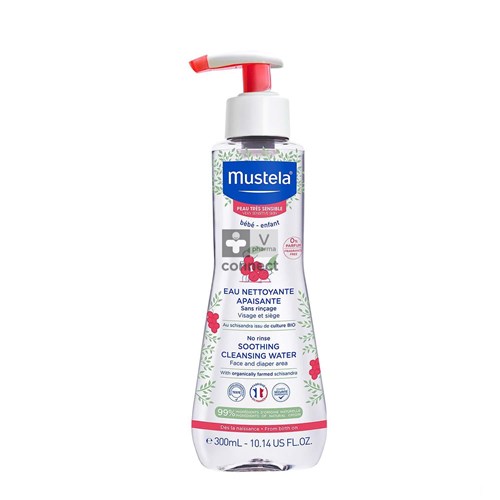 Mustela Peaux Très Sensibles Eau Nettoyante Apaisante Sans Rinçage 300 ml