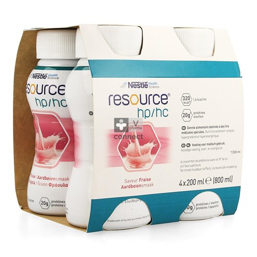 Nestle Resource HP HC Fraise 4 x 200 ml