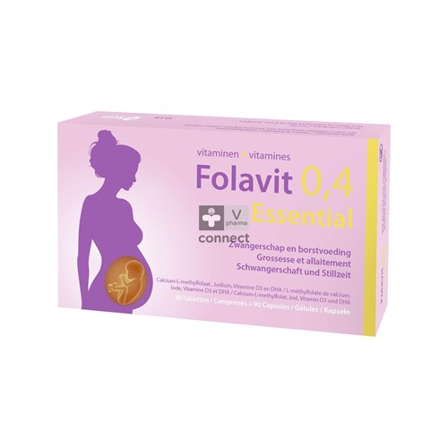 Folavit 0,4mg Essential Tabl 90 + Caps 90 Nf
