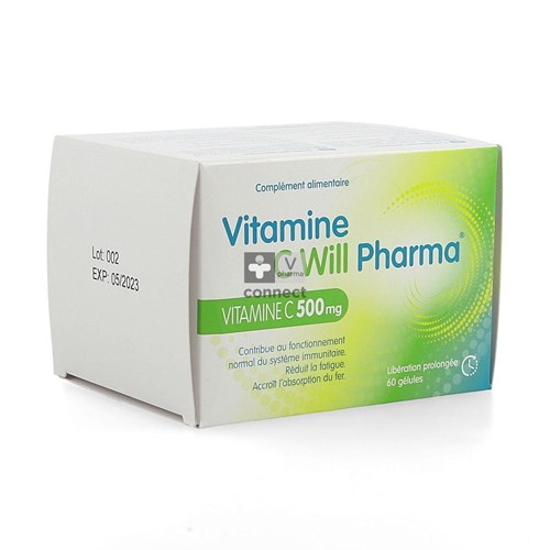 Vitamine C 500mg Will Pharma Verl.afgifte Caps 60