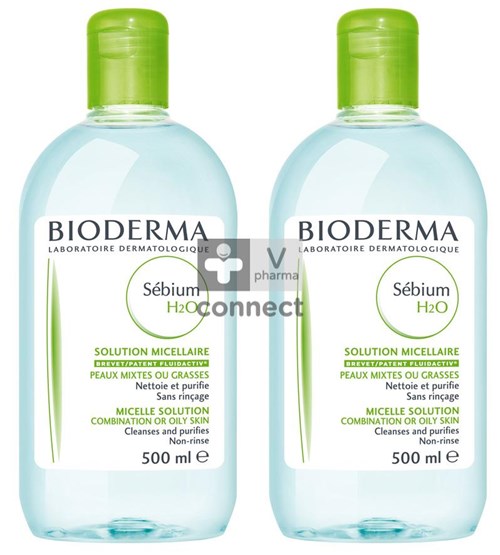 Bioderma Sebium H2o Micel. Opl 2x500ml Spec. Prijs