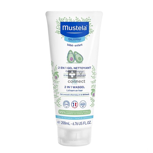 Mustela Bébé 2 en 1 Cheveux et Corps 200 ml