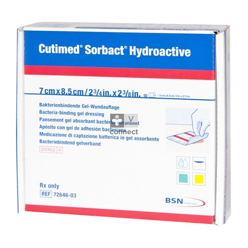 Cutimed Sorbact Hydroactive 7x 8,5cm 10 7264603