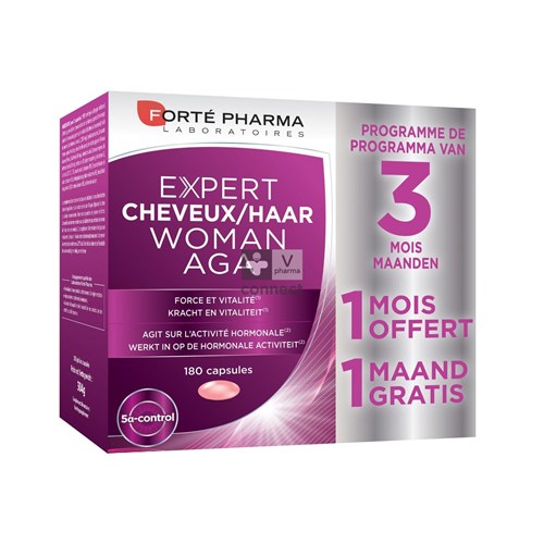 Forte Expert Cheveux Femme Aga 180 Capsules Prix Promo