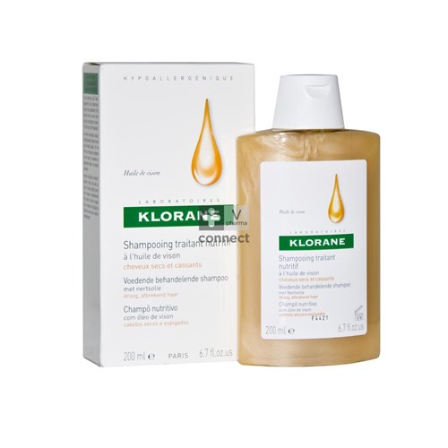 Klorane Shampooing Huile De Vison Cheveux Secs 200 ml