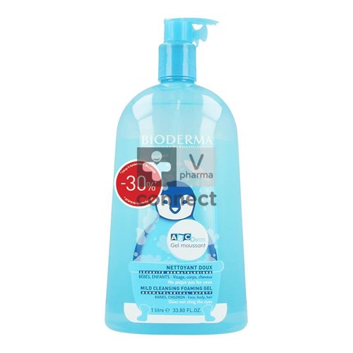 Bioderma ABC Derm Moussant Gel Nettoyant Doux 1 L Prix Promo
