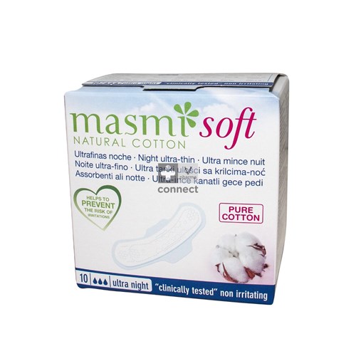 Masmi Serviette Ultra Mince Nuit 100% Coton 10 Pièces