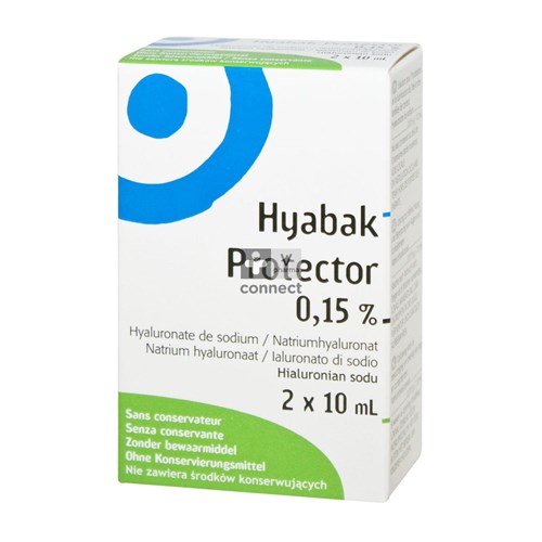 Hyabak Protector 0,15 % Collyre 2 x 10 ml