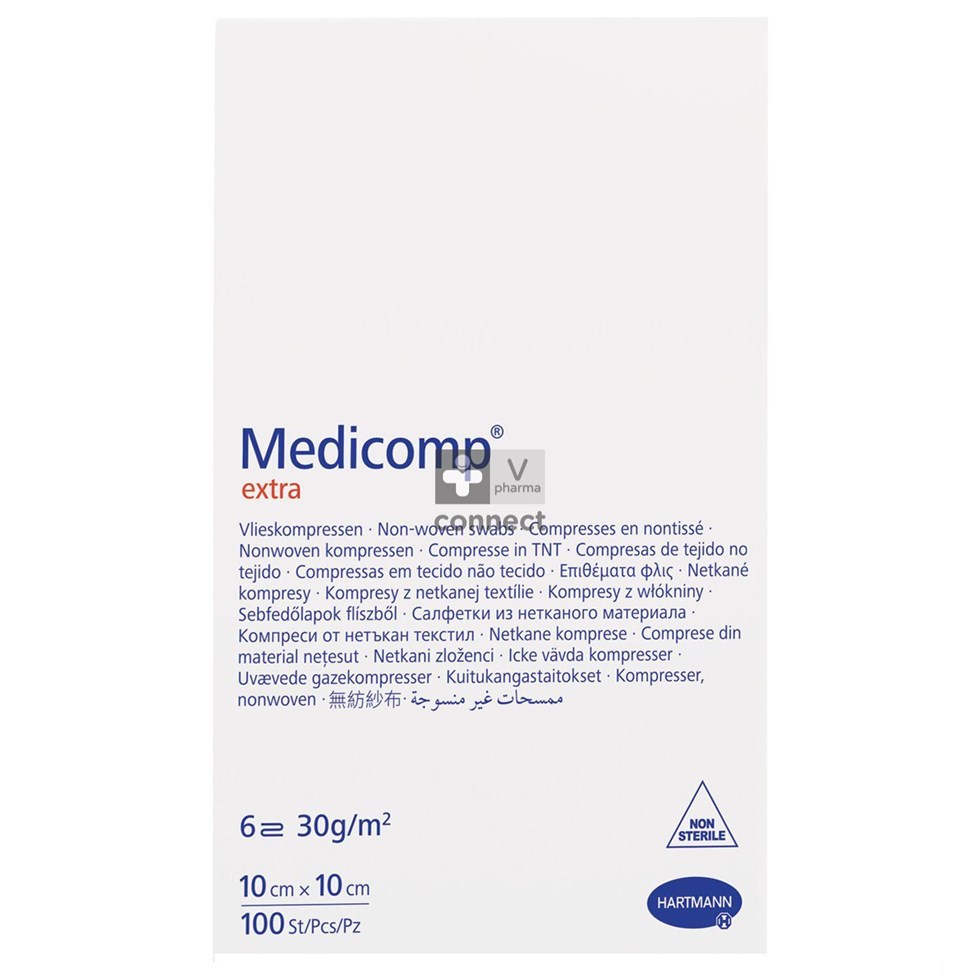 Medicomp Kompresen 6 lagen 10 x 10 cm 100 stuks