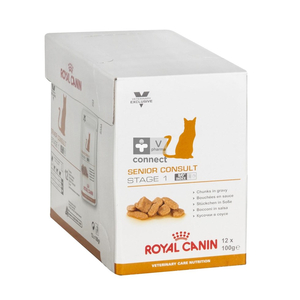 Royal Canin Vet Care Nutrition Feline Senior Consult Stage 1  12 Sachets