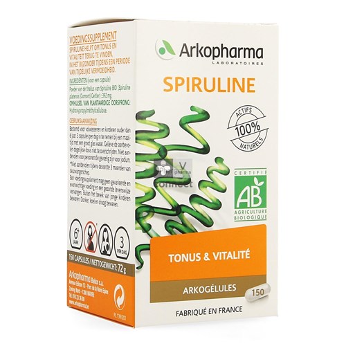 Arkogelules Spiruline Bio 150 Capsules Promo