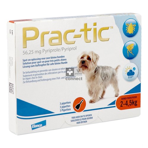 Prac-tic Spot-on A/vlo-teek Z.kleine Hond Pip.1x3