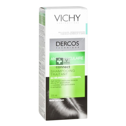 Vichy Dercos Anti-Pelliculaire Shampooing Traitant Cheveux Normaux/Gras 200 ml