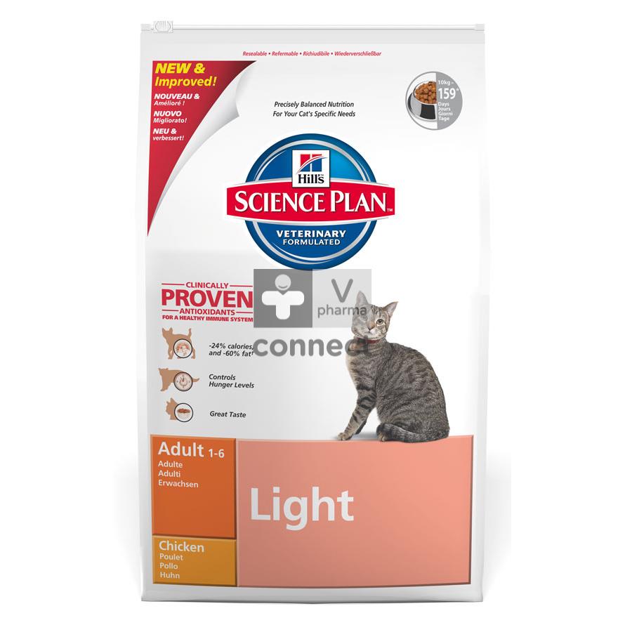 Hills Sc.plan Feline Light Adult Chick.10kg 4216m