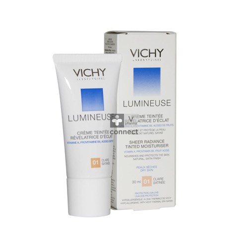 Vichy Lumineuse Crème Teintée Claire Satinée Peaux Sèches 30 ml
