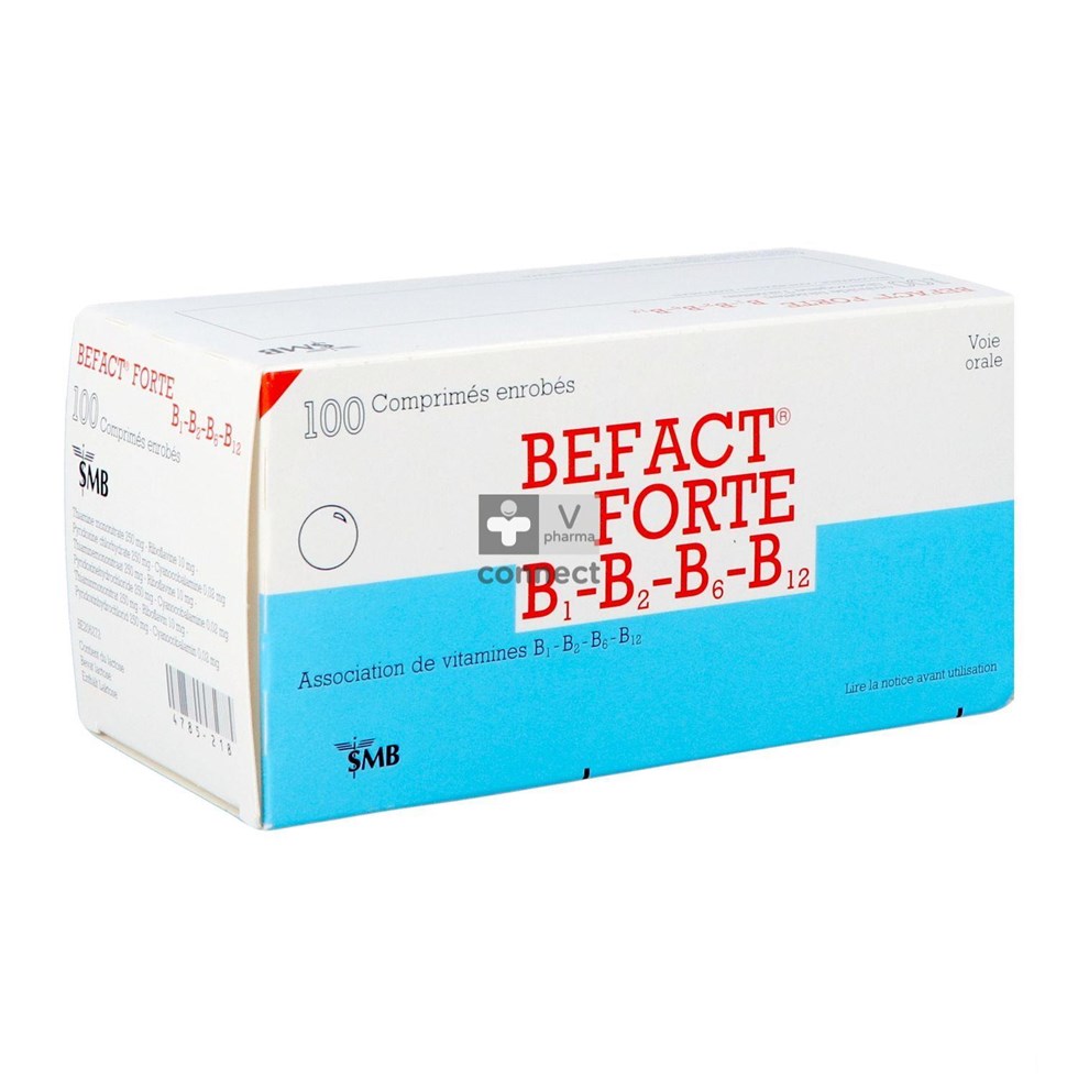 Befact Forte B1-B2-B6-B12 - 100 Omhulde Tabletten
