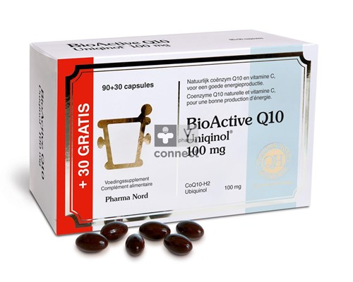 BioActive Q10 Uniqinol 100 mg 90 + 30 Capsules Pharma Nord
