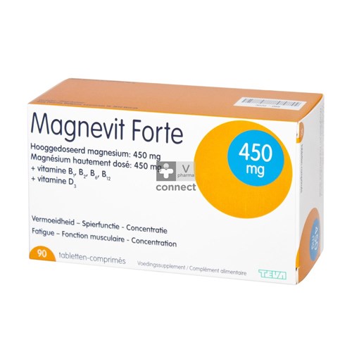Magnevit Forte 450 mg 90 tabletten Teva
