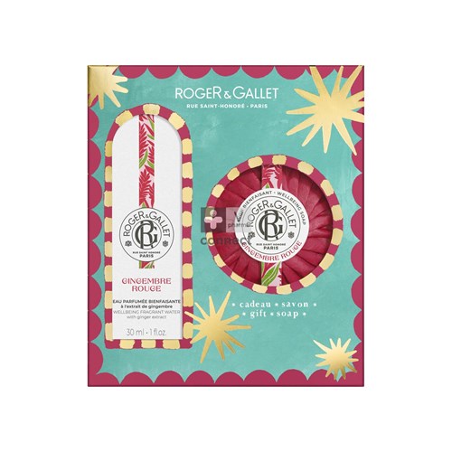 Roger Gallet Coffret Eau Parfumée Gingembre Rouge 30 Ml + Savon 100 g