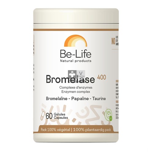 Bromelase 400 Enzymes Be Life Nf Pot Gel 60