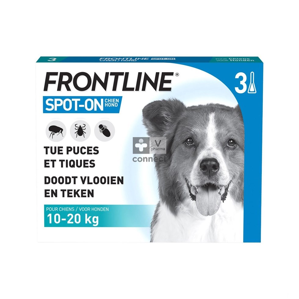 Frontline Spot-On Chien 10-20 Kg 3 Pipettes