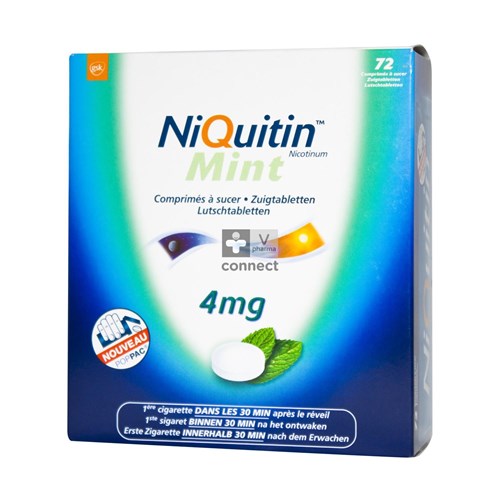 Niquitin Mint 4,0mg Zuigtabletten 72