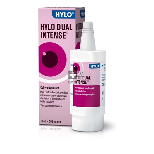 Hylo-Dual Intense Gouttes Oculaires 10 ml