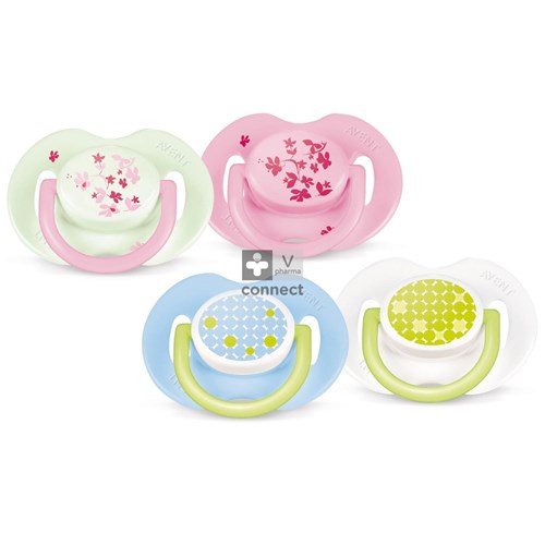 Avent Sucette Design Silicone  0-6 Mois 2 Pièces