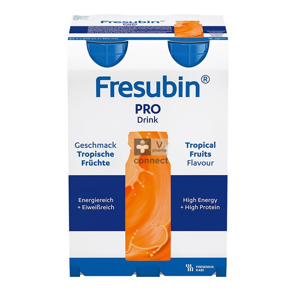 Fresubin Pro Drink Tropische Vruchten Fl 4x200ml