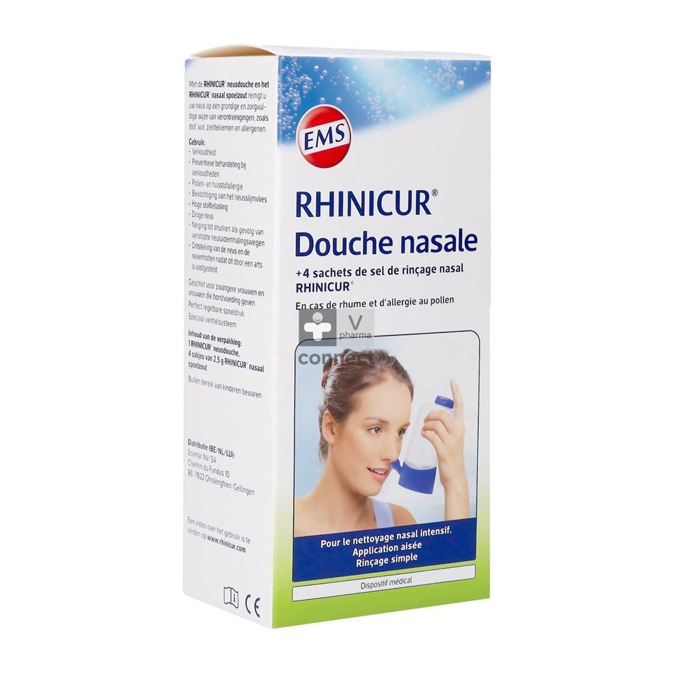 Rhinicur Douche Nasale + 4 Zakjes Spoelzout
