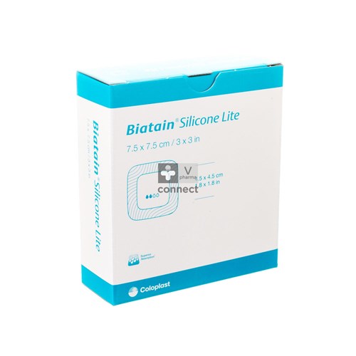 Biatain Silicone Lite Pansement Mousse 7,5 x 7,5 10 Pièces