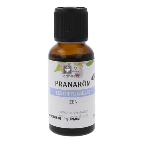 Pranarom Les Diffusables Zen Melange Huiles Essentielles 30 ml