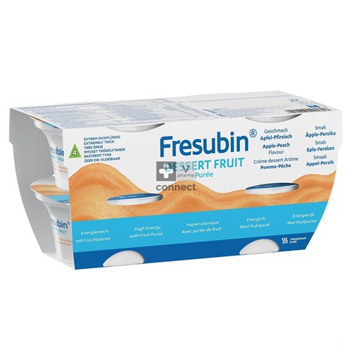 Fresubin Dessert Pomme-Pêche 125 g 4 Pièces