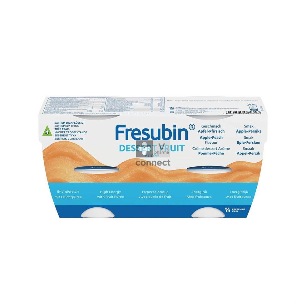 Fresubin Dessert Pomme-Pêche 125 g 4 Pièces
