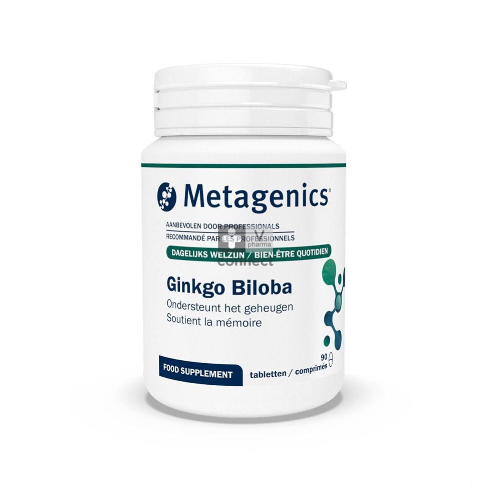 Ginkgo Biloba Tabl 90x60mg 1647 Metagenics