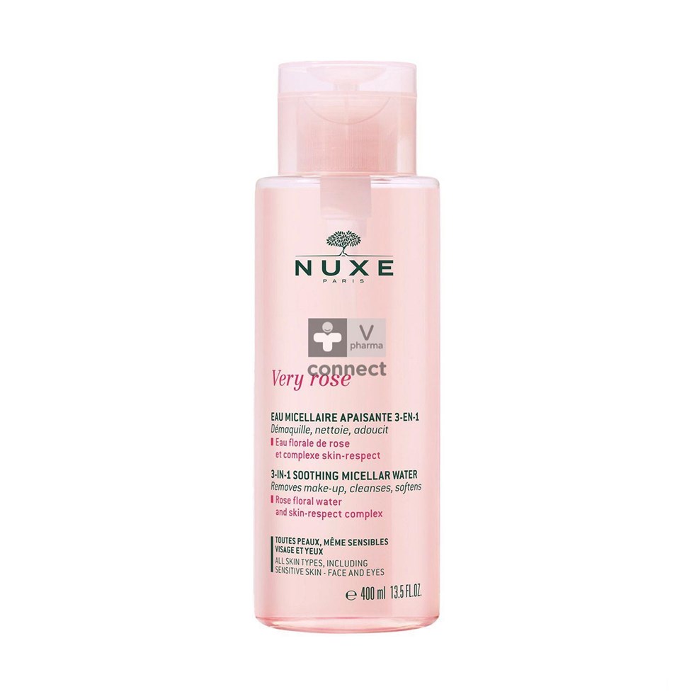 Nuxe Very Rose Eau Micellaire 3 en 1 Apaisante 400 ml