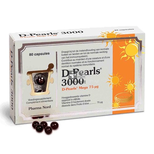 D - Pearls 3000  80 Capsules Pharma Nord