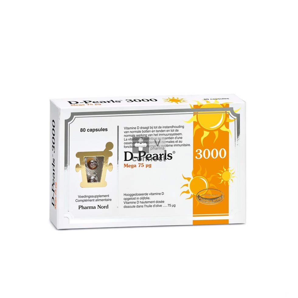 D - Pearls 3000  80 Capsules Pharma Nord
