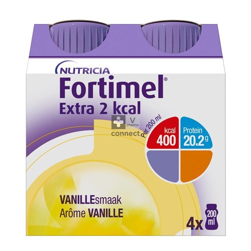 Fortimel Extra 2Kcal Vanille 4 X 200 ml