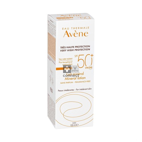 Avene Zon Spf50+minerale Melk Z.hoge Besch. 100ml