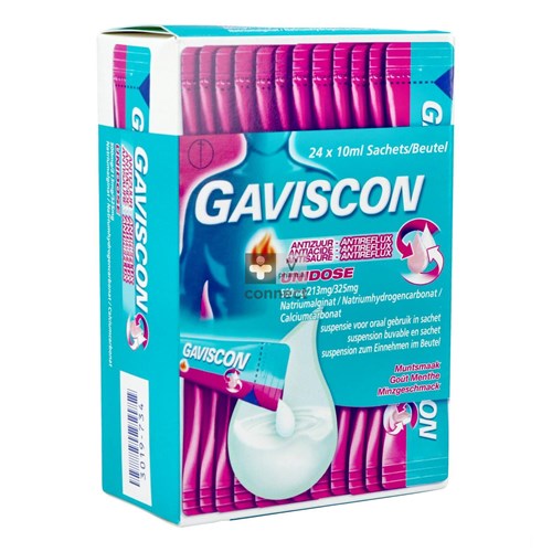 Gaviscon Antireflux Antizuur Orale Susp Zakje 24