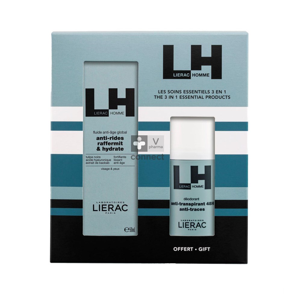 Lierac Homme Coffret Fluide Anti-Age + Deodorant