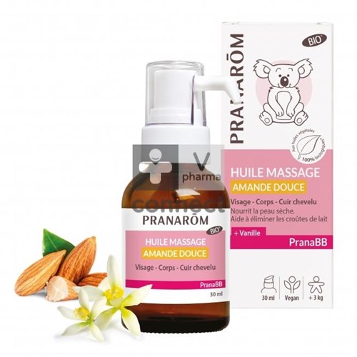 Pranabb Massage Olie Zoete Amandel Vanille 30ml